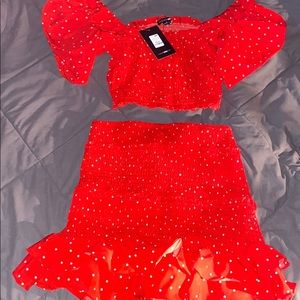 COPY - Fashion nova two piece red polka dot outfi…